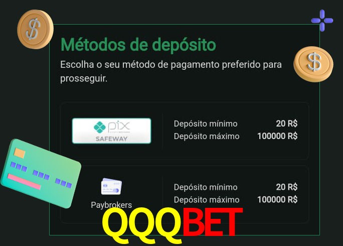 O cassino QQQBET oferece uma grande variedade de métodos de pagamento